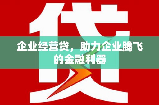 湘桥企业经营贷，助力企业腾飞的金融利器